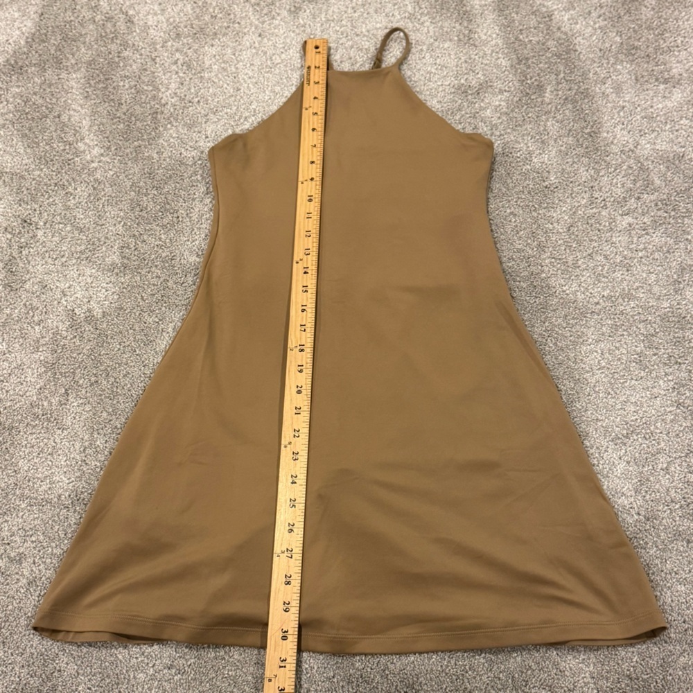 Girlfriend Collective Beachwood The Undress Halter Neck Tennis Dress Brown small - Picture 6 of 7
